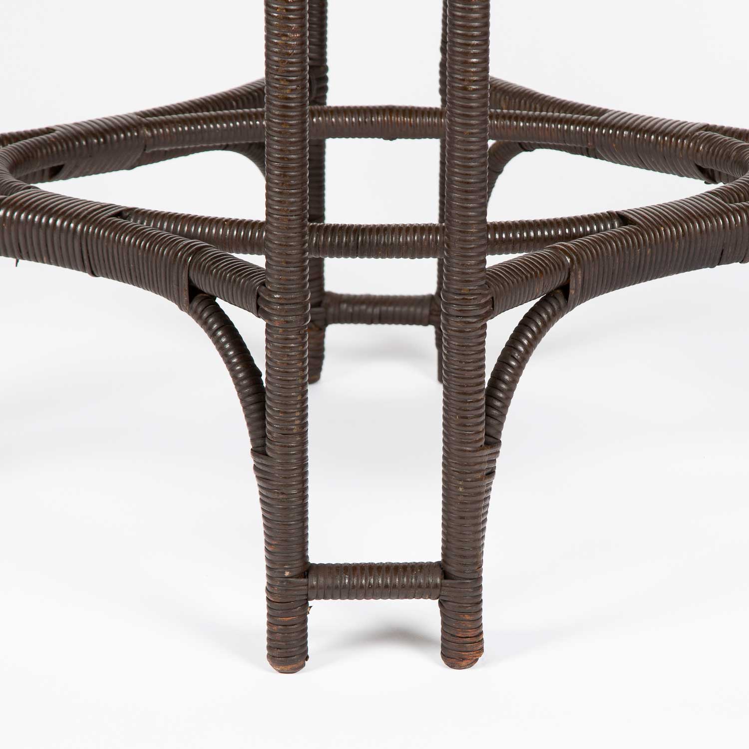 Tall Rattan Table Rattan Table - oak and rattan oval table width: 85 cm.