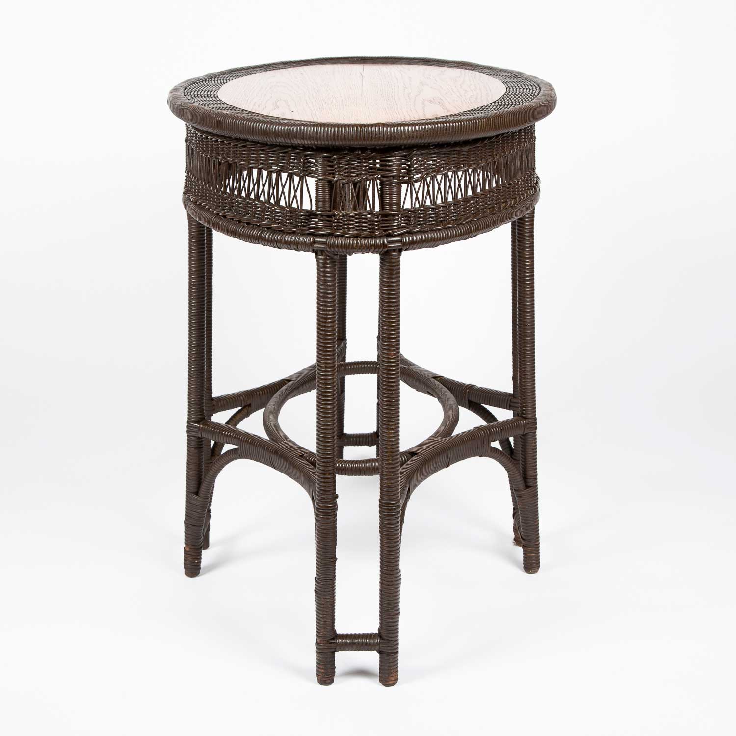 Tall Rattan Table Rattan Table - oak and rattan oval table width: 85 cm.