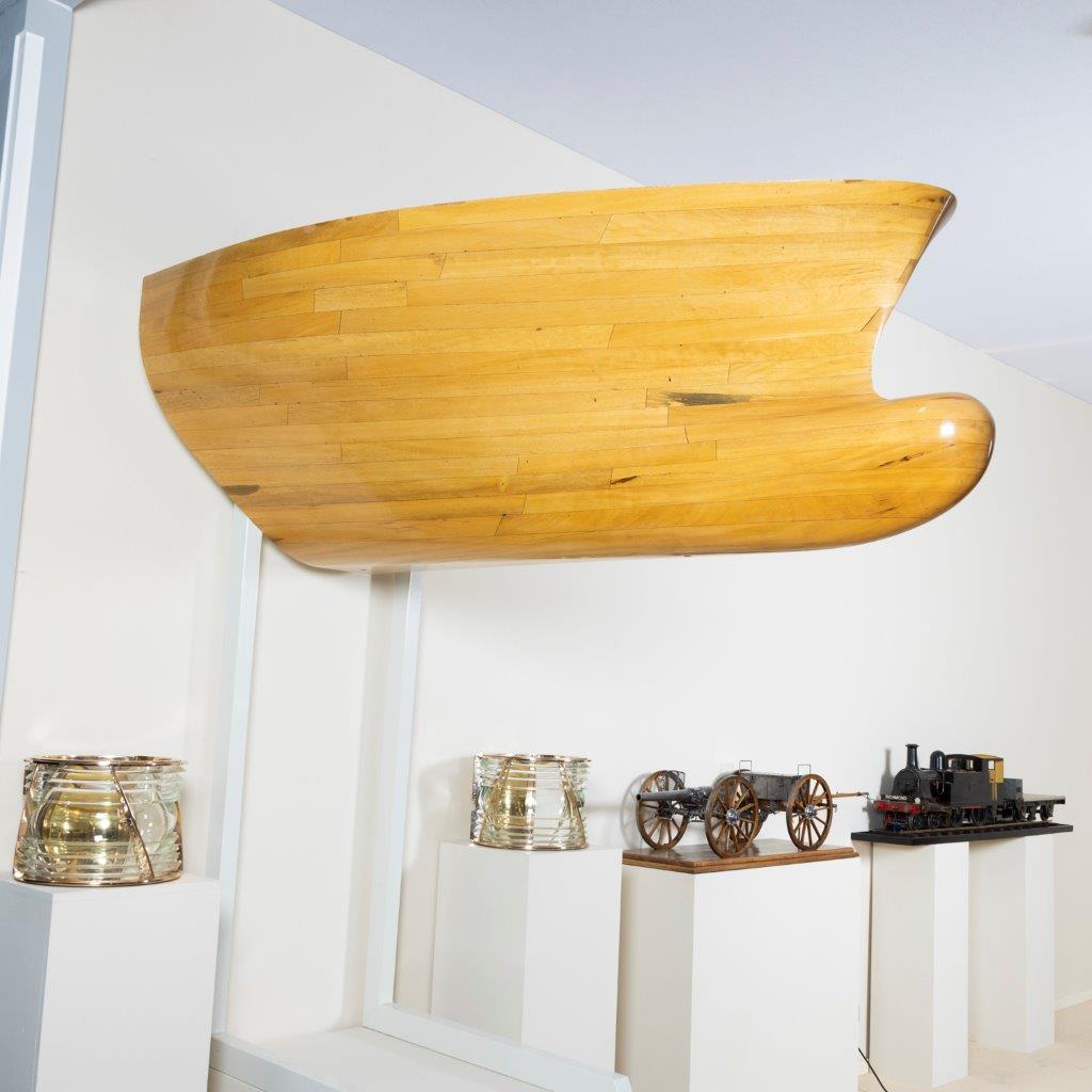 Scale test tank model of a Ship’s bulbous bow
