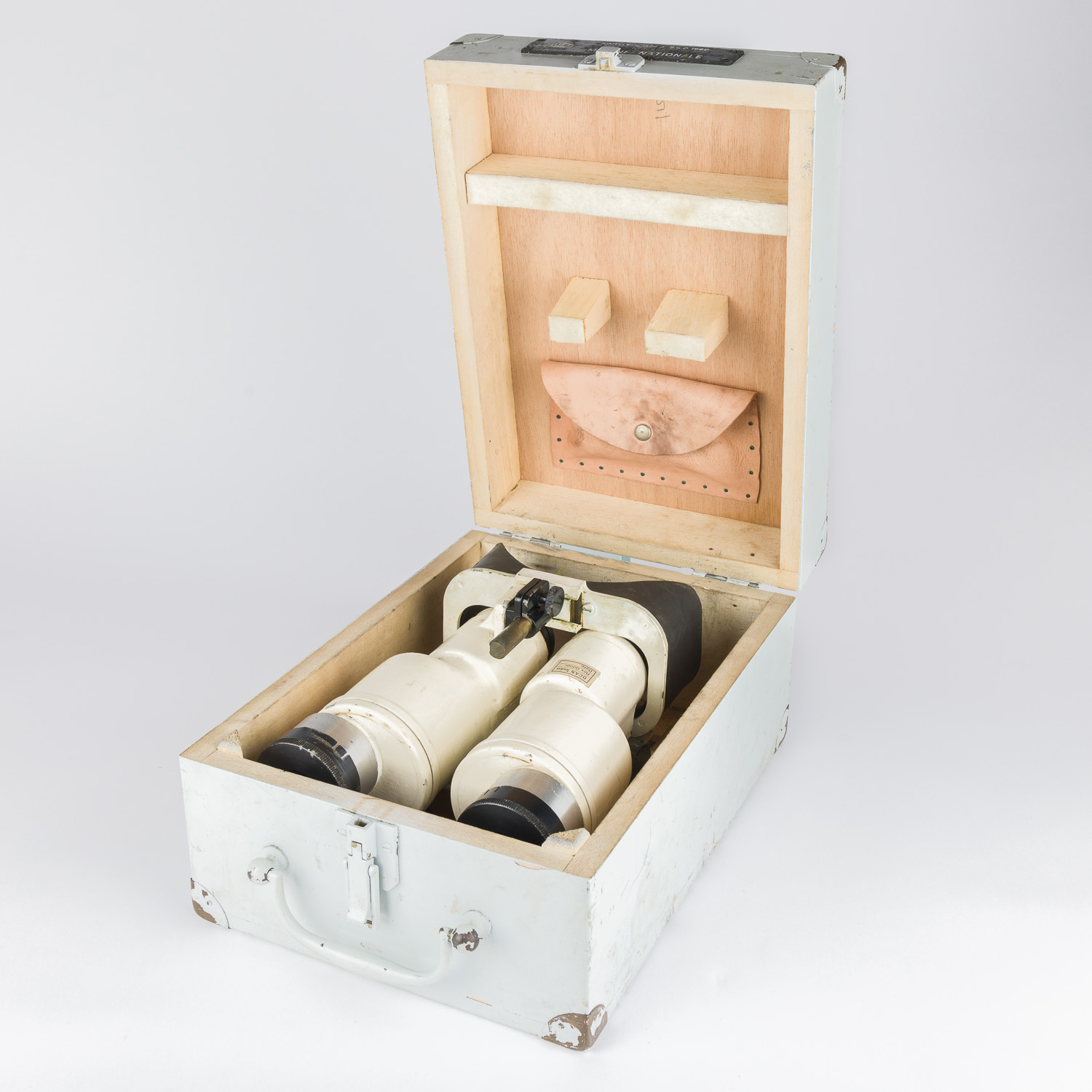 S4×24 D binoculars by Huet of Paris France in transit case
