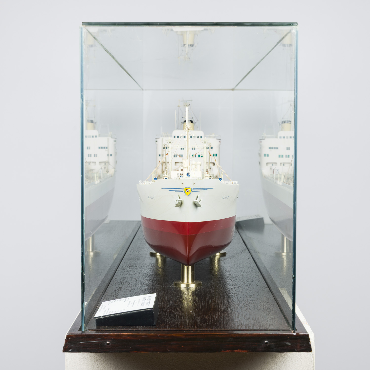 Shipbuilder's model of M.T. VIBIT, 1963. in Perspex case bow