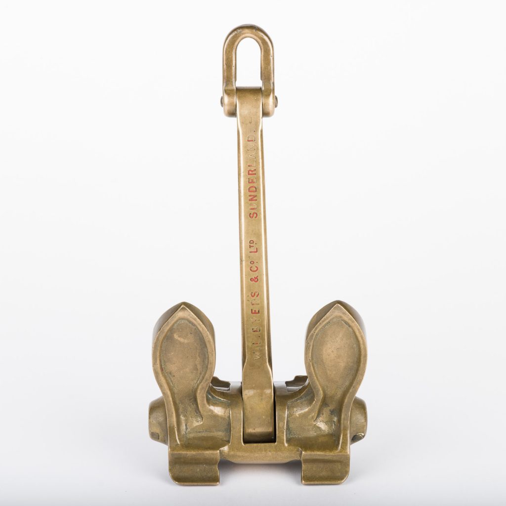 Model of a W L Byers stockless anchor
