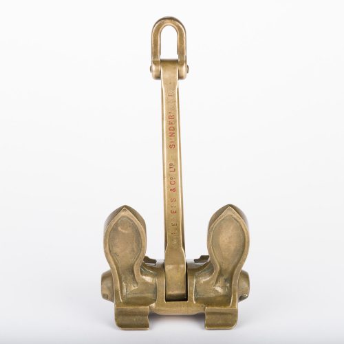 Model of a W. L. Byers stockless anchor