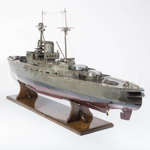 scale model of a Royal Navy Revenge-class battleship by Bassett-Lowke