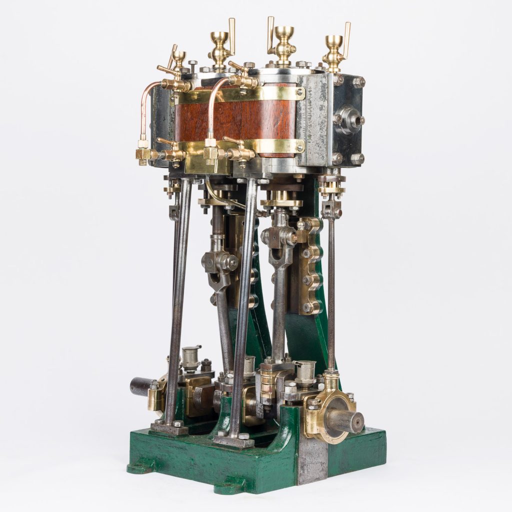 marine twin cylinder steam engine circa 1900